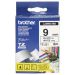 Brother TZ221 / TZe221 Black on White Laminated Labelling Tape (9mm x 8m), P-Touch Compatible