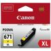 Canon CLI671XLY Yellow High Yield Ink Cartridge