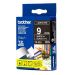 Brother TZ325 / TZe325 White on Black Laminated Labelling Tape (9mm x 8m), P-Touch Compatible